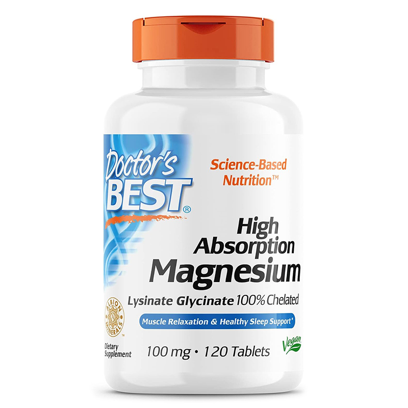 Магний Doctor's Best High Absorption Magnesium 100mg 120tabs